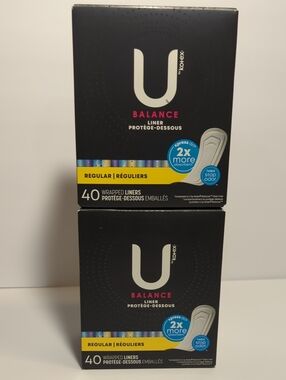 U By Kotex Balance Regular Liners - Black Packaging (40 ct)